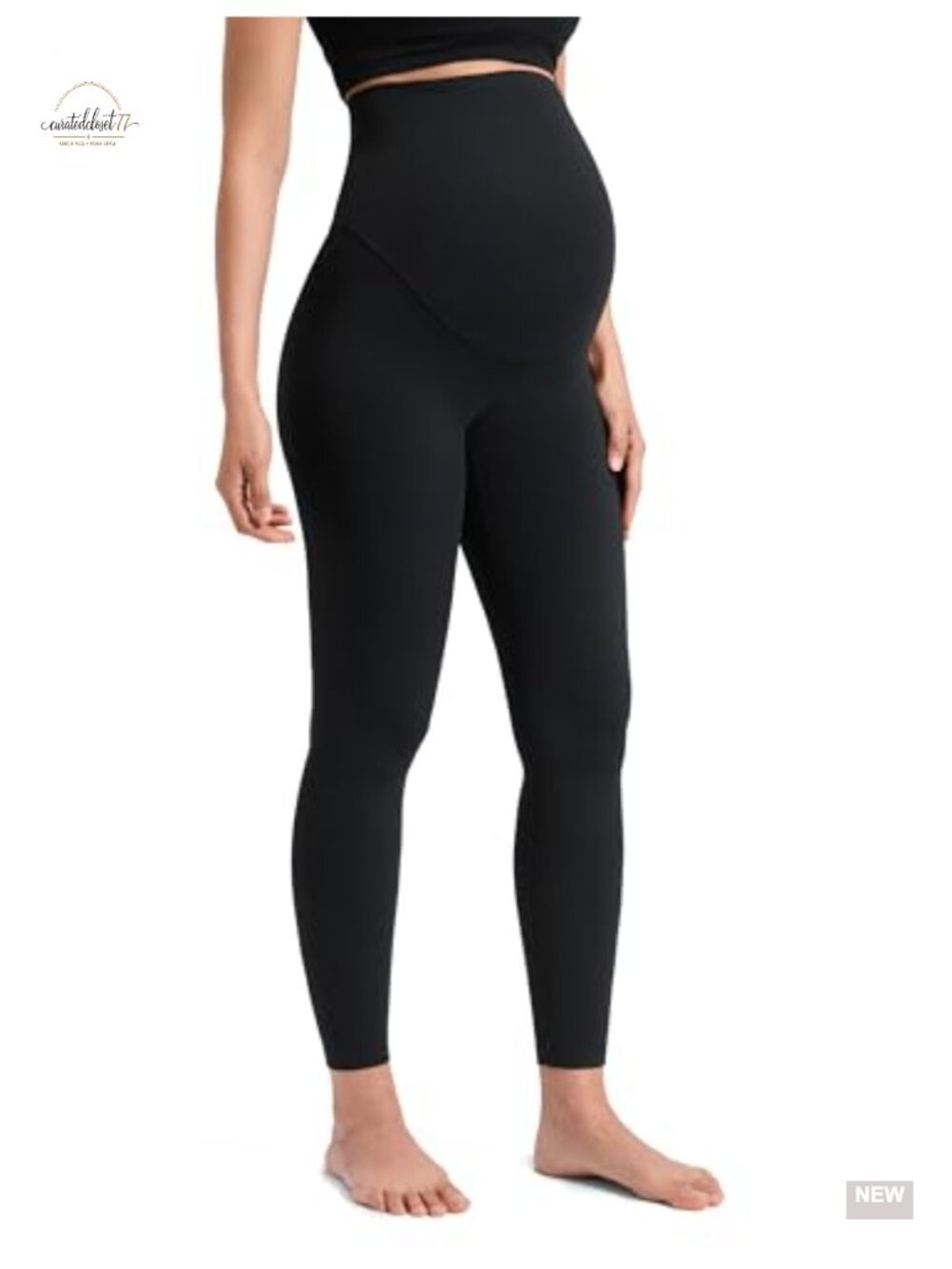 CRZ YOGA Maternity Leggings No Front Seam 25" High Rise Yoga Pants
